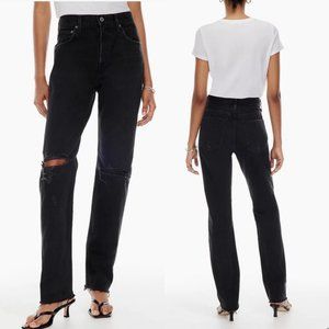 NWOT Agolde Cherie Jeans High Rise Straight Distressed Denim